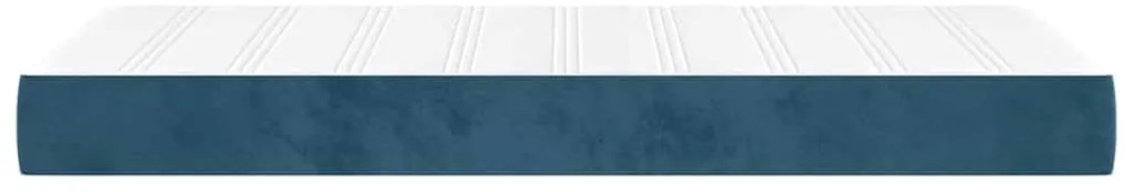 vidaXL Στρώμα με Pocket Springs Σκούρο Μπλε 100x220x20 εκ. Βελούδινο
