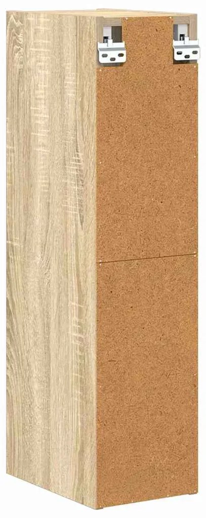 vidaXL Κρεμαστό ντουλάπι με αποθήκευση Δρύς Sonoma 20 x 29,5 x 80 εκ.