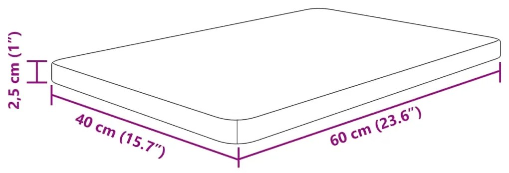 vidaXL Πάγκος Μπάνιου 60 x 40 x 2,5 εκ. Ακατέργαστο Μασίφ Ξύλο