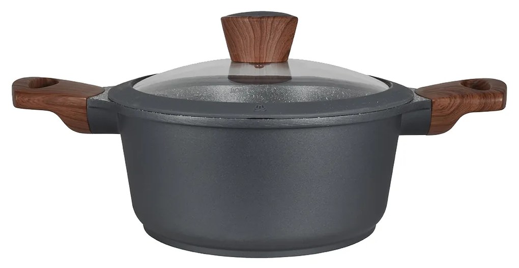 Κατσαρόλα 01-1148 Stone 24Cm Χυτό Αλουμίνιο Anthracite Estia 24cm Aluminium