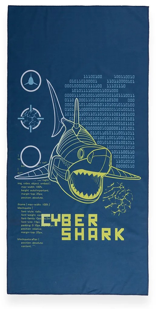 Παιδική Πετσέτα Θαλάσσης Microfiber (75x150) Nef-Nef Homeware Cyber Shark