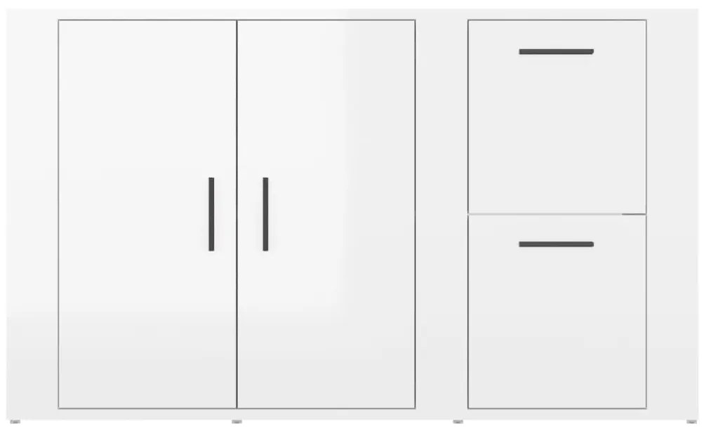 vidaXL Ντουλάπι Γυαλιστερό Λευκό 100x33x59,5 εκ. Επεξεργασμένο Ξύλο