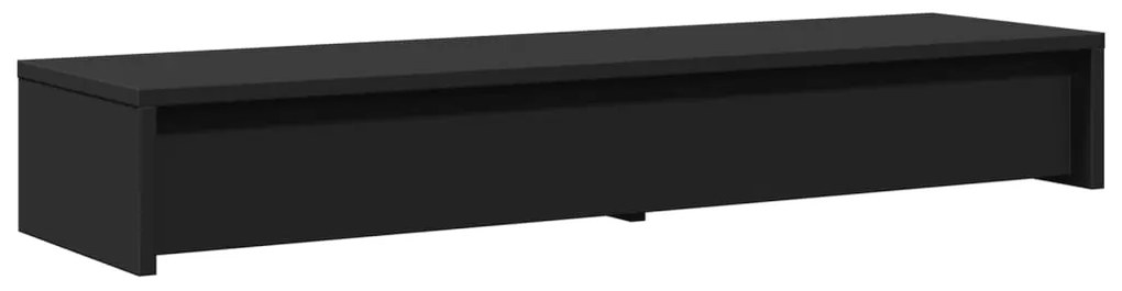 vidaXL Βάση Οθόνης με Συρτάρια Μαύρη 100x27x15 εκ. από Επεξεργ. Ξύλο