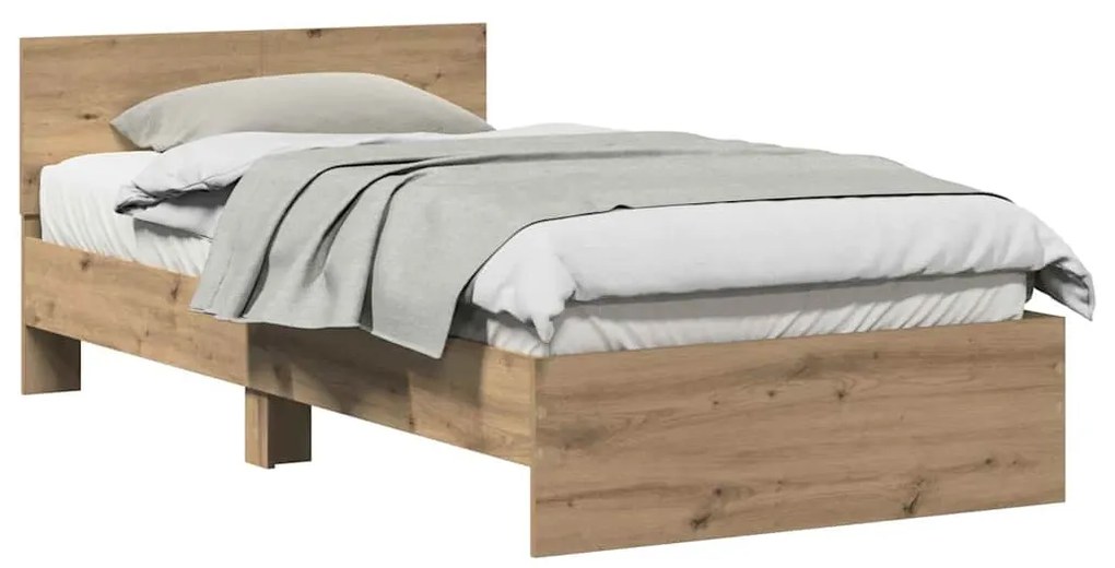 vidaXL Σκελετός Κρεβατιού Artisan Oak 100 x 200 cm Επεξεργασμένο ξύλο