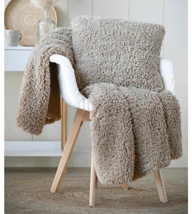 Κουβέρτα Καναπέ Fleece (130x150) S-F Dudley Taupe P2D437002