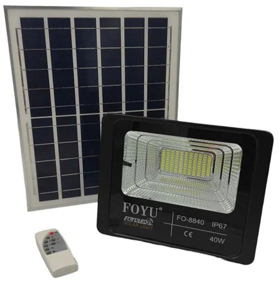 Προβολέας με ηλιακό πάνελ FOYU 40W FO-8840