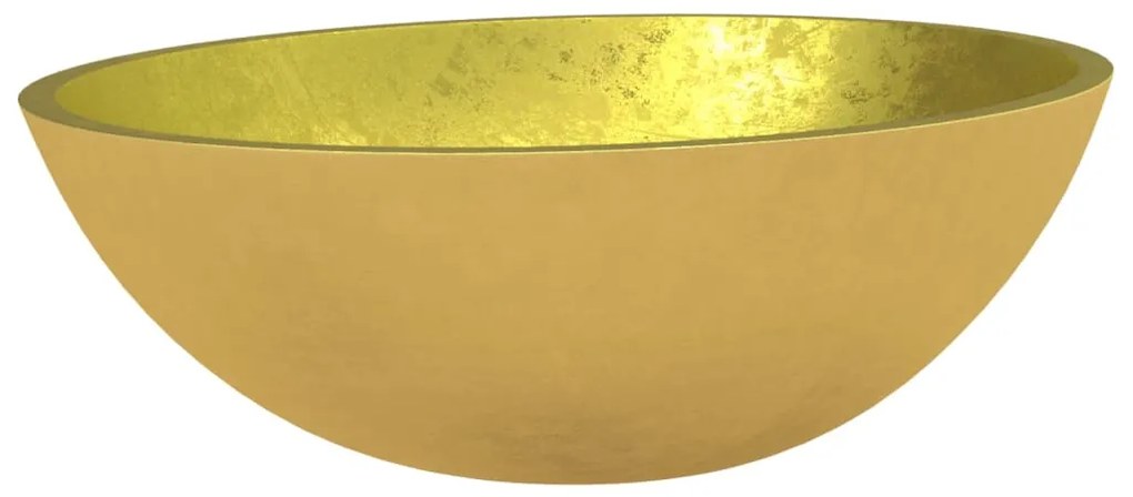 vidaXL Νιπτήρας Χρυσός 50 x 37 x 14 εκ. Γυάλινος