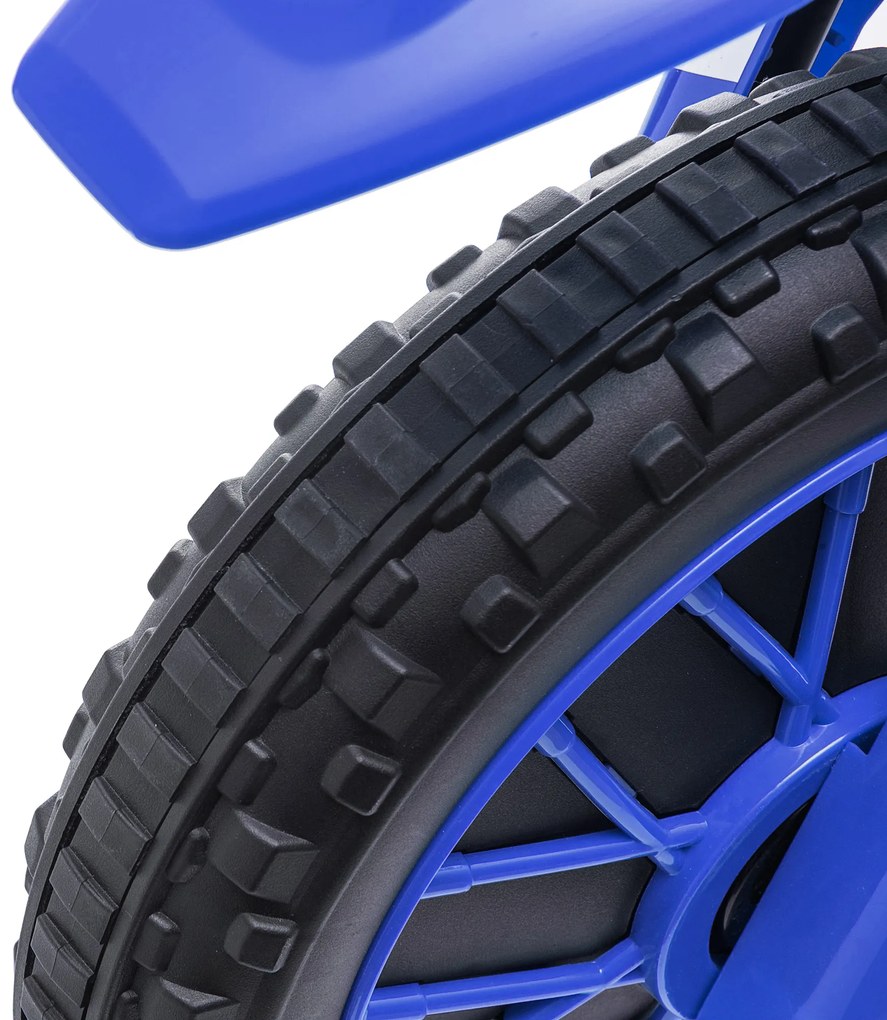 HOMCOM Παιδικό Ηλεκτρικό Μοτοσικλέτα, 45 Λεπτά Οδήγησης, με Βοηθητικές Ρόδες, από 3 ετών, Μπλε+Λευκό, 106,5 x 51,5 x 68cm