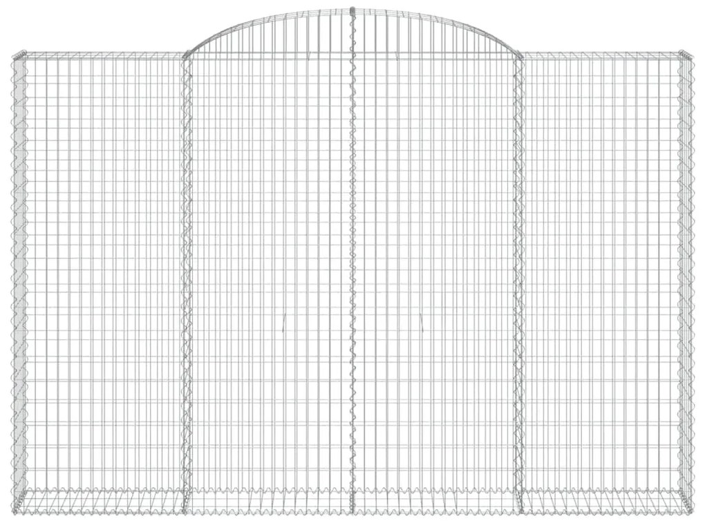 vidaXL Συρματοκιβώτια Τοξωτά 2 τεμ. 300x30x200/220 εκ. Γαλβαν. Ατσάλι