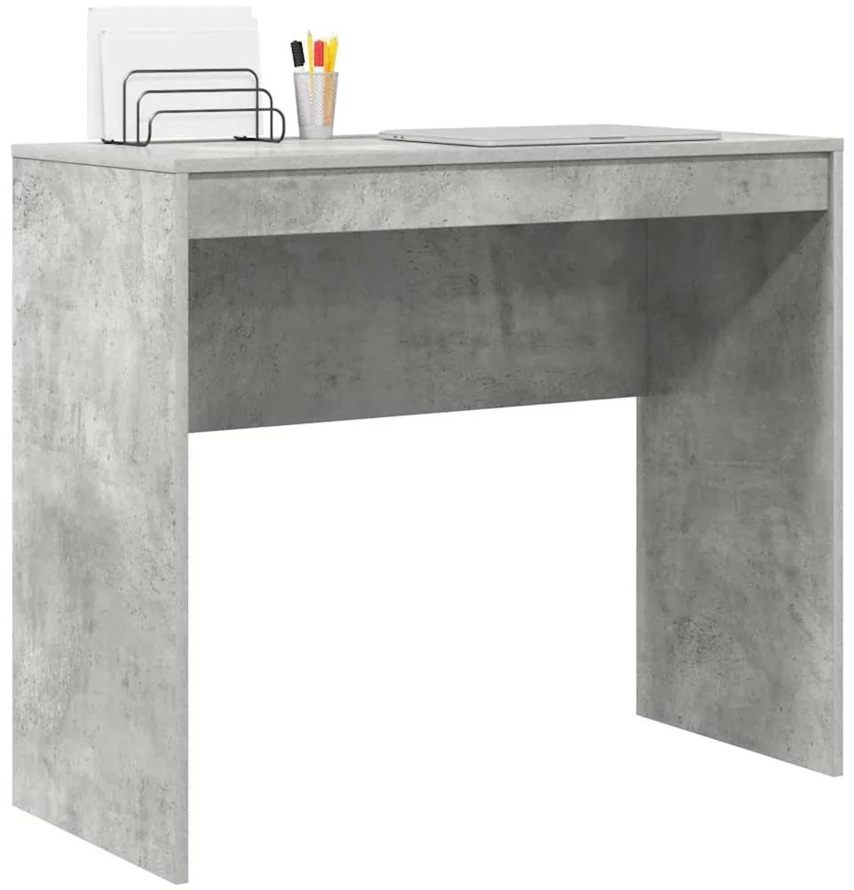 vidaXL Γραφείο Γκρι σκυροδέματος 90 x 40 x 76 εκ. Επεξεργασμένο ξύλο