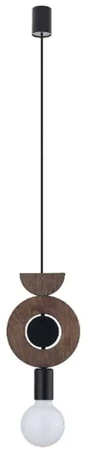Φωτιστικό Οροφής Drops Wood D 11176 16x216,5cm 1xE27 25W Walnut-Black Nowodvorski