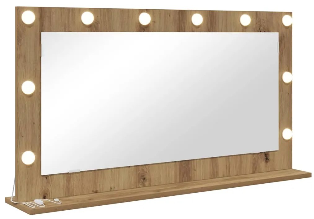 vidaXL Καθρέφτης τουαλέτας με καθρέφτη Artisan Oak 100 x 55 x 18 εκ.