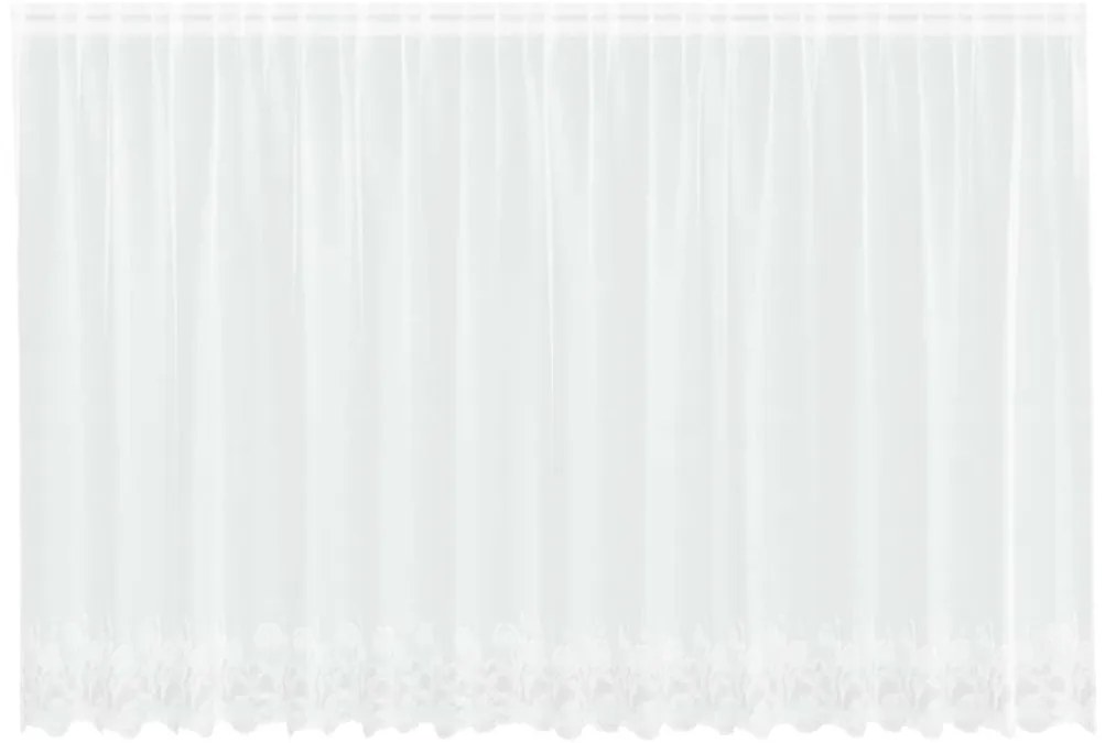 vidaXL Κουρτίνες με κουρτίνες Λευκό 500x100cm Πολυεστέρας