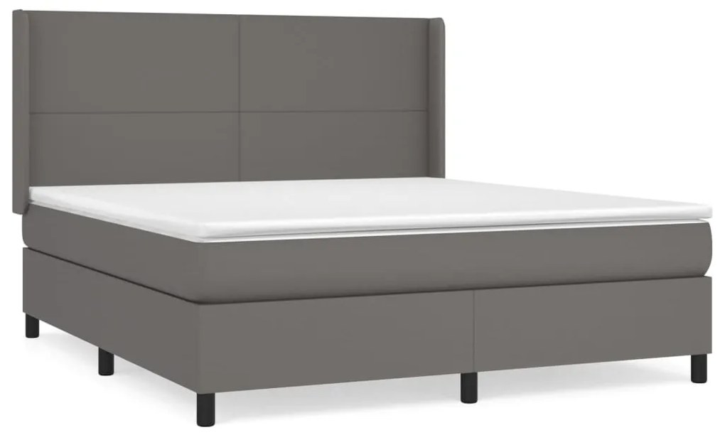 ΚΡΕΒΑΤΙ BOXSPRING ΜΕ ΣΤΡΩΜΑ ΓΚΡΙ 160X200ΕΚ. ΑΠΟ ΣΥΝΘΕΤΙΚΟ ΔΕΡΜΑ 3132391