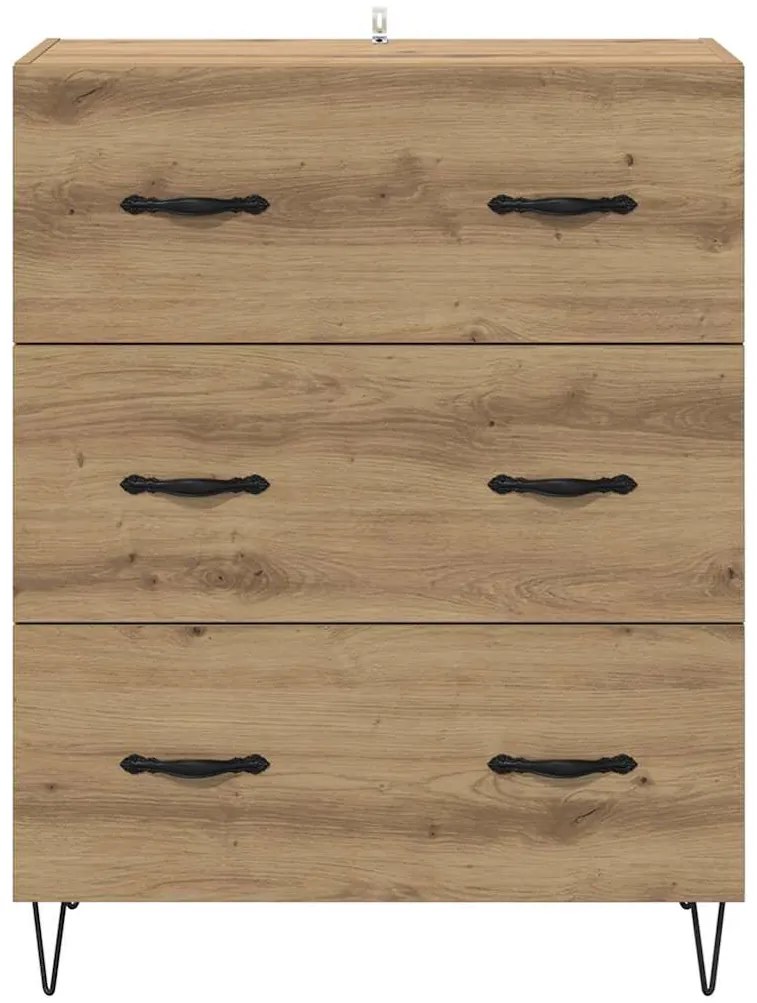 vidaXL Πλαϊνό γραφείο με συρτάρι Artisan Oak 69,5 x 34 x 90 εκ.