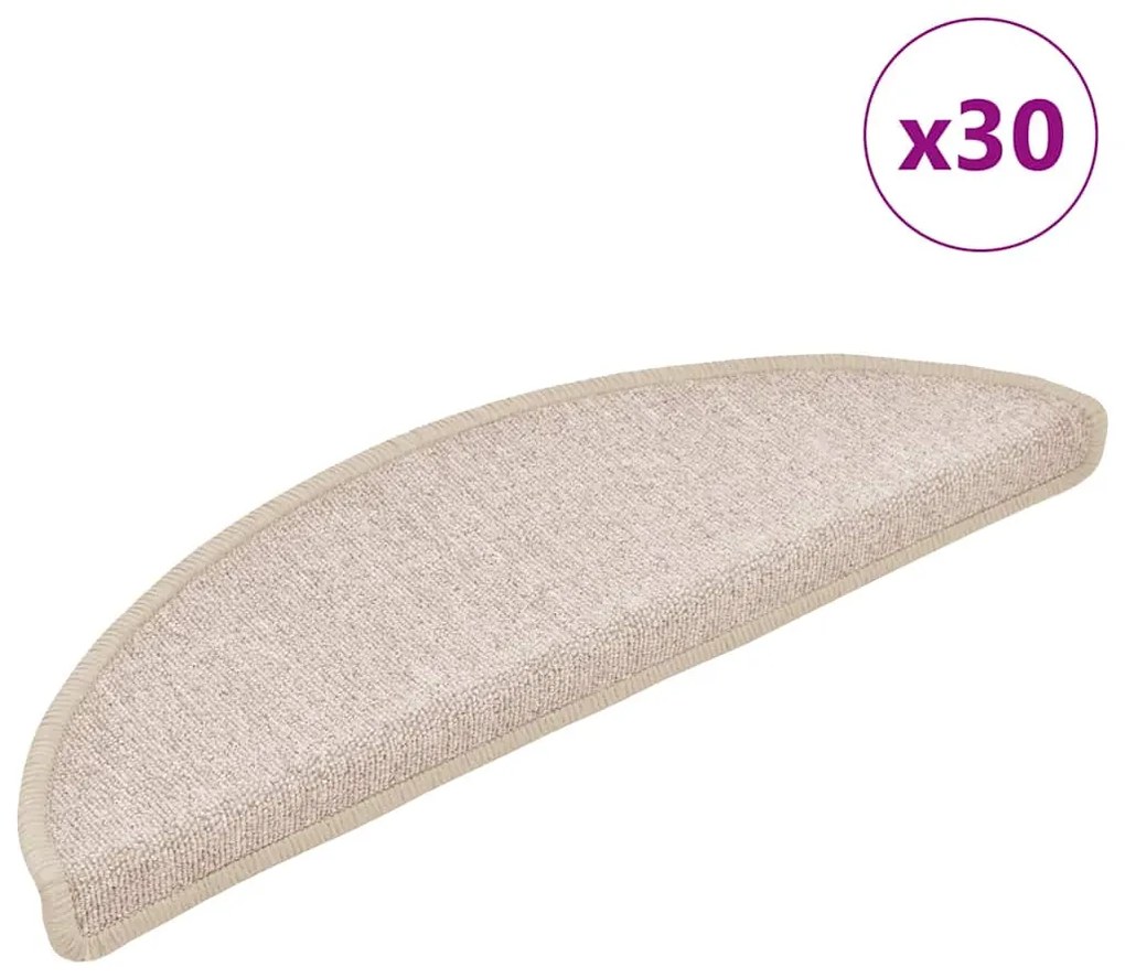 vidaXL Στρώματα για σκάλες 30 τεμάχια Taupe 56x17x3 cm