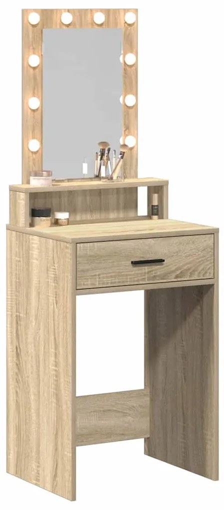 vidaXL Τραπέζι περιποίησης Καφέ 50 x 41 x 140 εκ. Επεξεργασμένο ξύλο