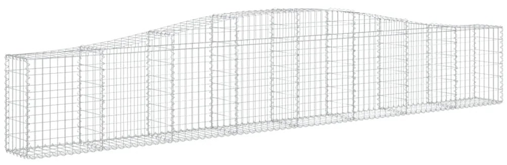 vidaXL Συρματοκιβώτια Τοξωτά 8 τεμ. 400x30x60/80 εκ. Γαλβαν. Ατσάλι