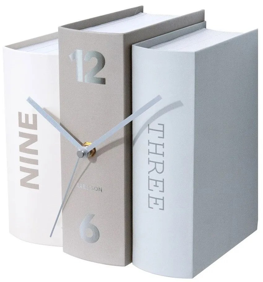 Ρολόι Επιτραπέζιο KA5628 Book 20x15x20cm Grey Karlsson Χαρτί
