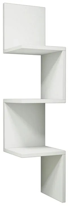 Ραφιέρα γωνιακή τοίχου Insta pakoworld λευκό 25x25x105,5εκ