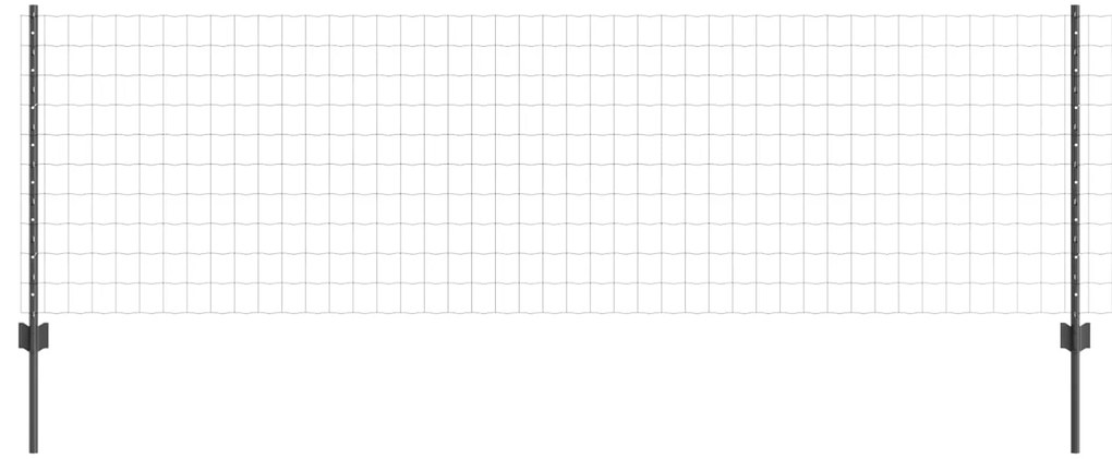 Τείχος και Πόστ Γκρι 0,8 x 10 m Ατσάλι