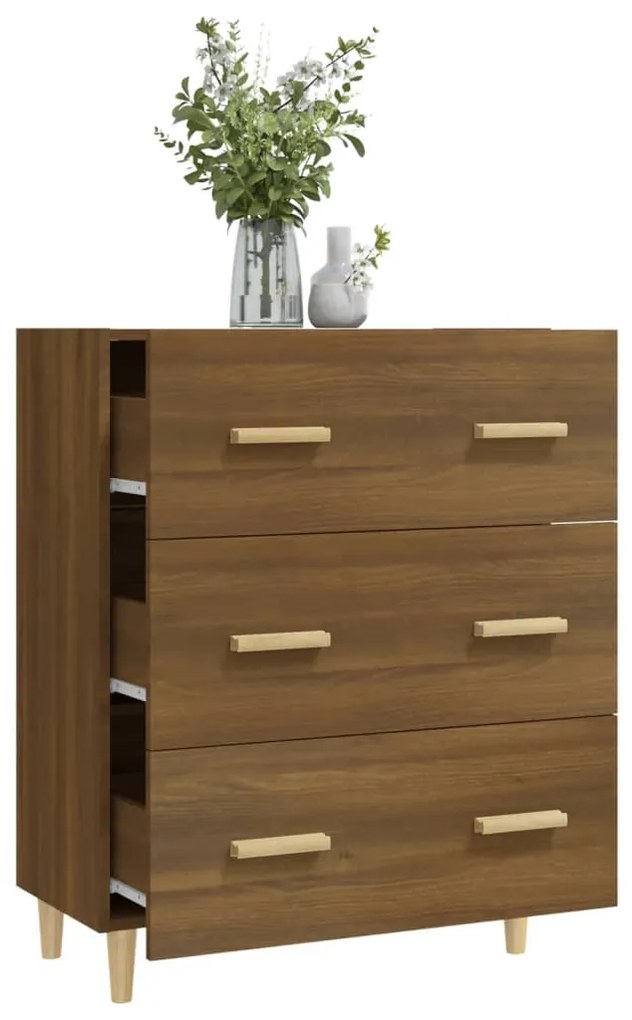vidaXL Ντουλάπι Καφέ Δρυς 70 x 34 x 90 εκ. από Επεξεργασμένο Ξύλο
