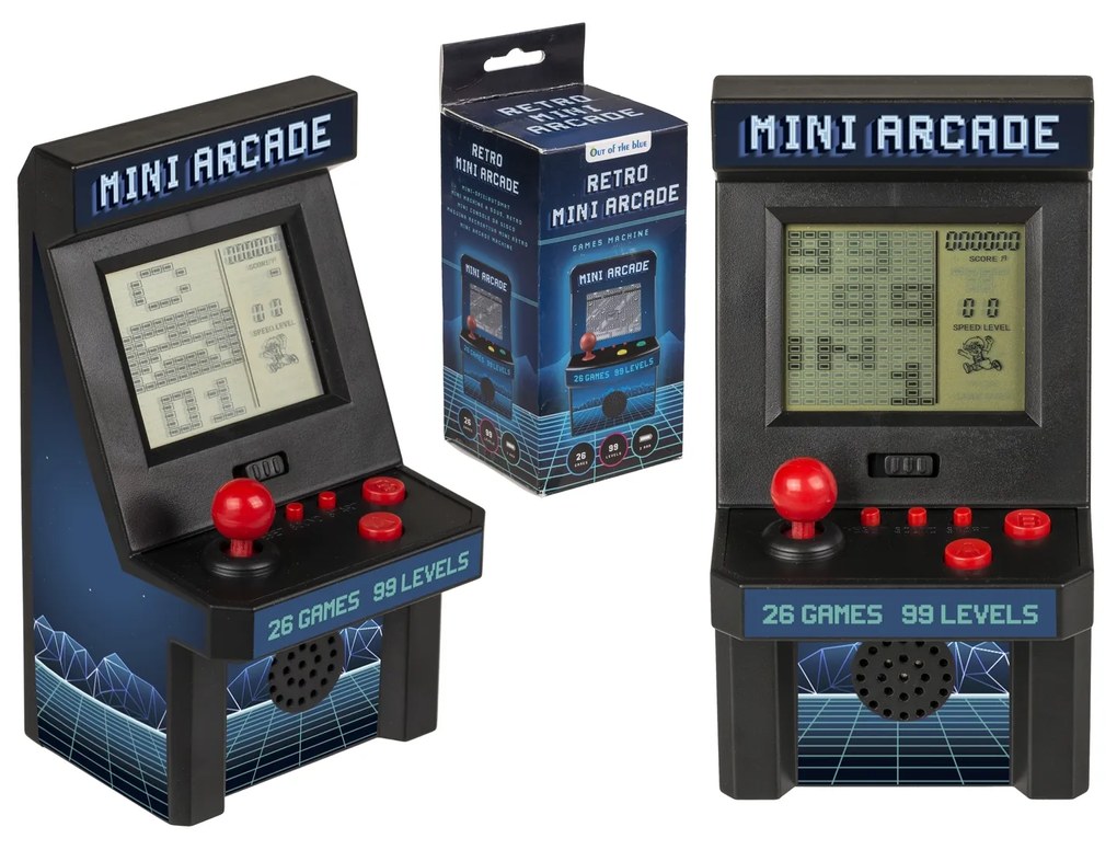 Παιχνίδι Mini Arcade Retro Με 26 Παιχνίδια Μπαταρίας Πλαστικό 12.7x7cm