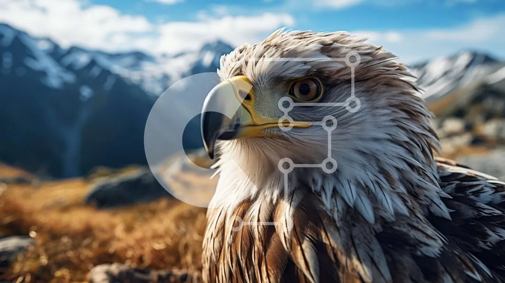 Σετ των 2 Intra Συλλεκτικό Ξύλινο Παζλ Plywood  4mm - Μεγαλοπρεπής αετός με ανοιχτά φτερά Σε Ξύλινο Κουτί - Διαστάσεις: 10x10 cm – 25 κομμάτια