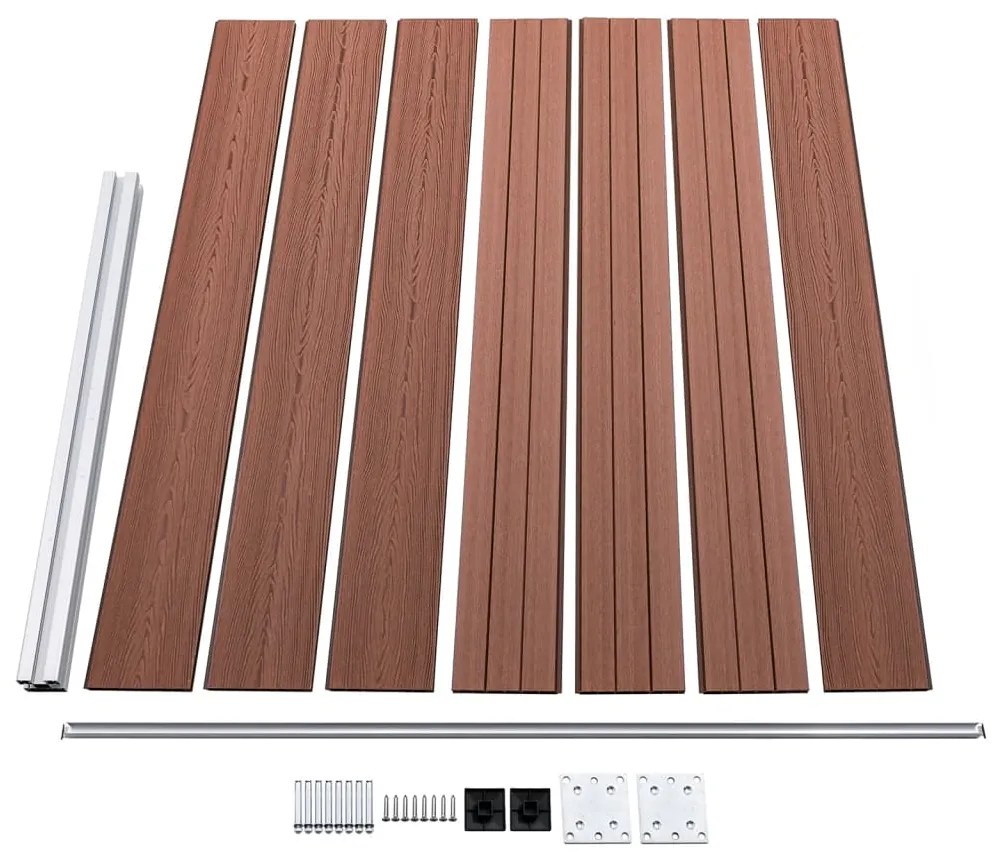 vidaXL Πάνελ Περίφραξης Καφέ 175 x 146 εκ. από WPC