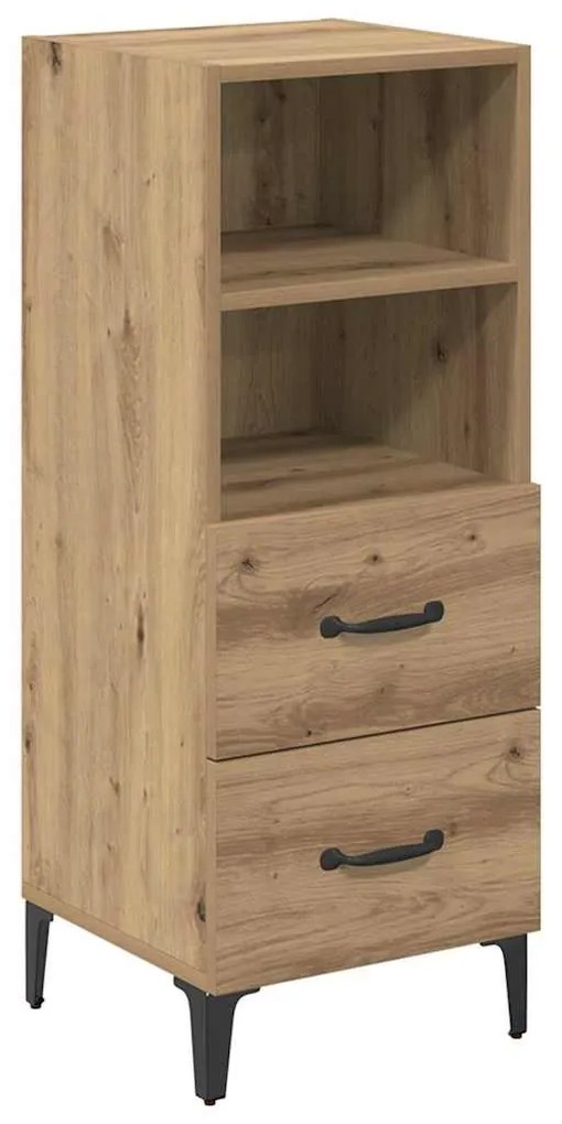 vidaXL Πλαϊνό γραφείο με συρτάρι artisan δρυς 34 x 34.5 x 90 εκ