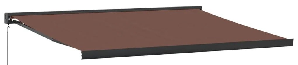 vidaXL Τέντα Πτυσσόμενη Χειροκίνητη Καφέ 400x300 εκ.