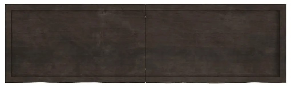 vidaXL Ράφι Τοίχου Σκούρο Καφέ 180x50x(2-6) εκ. Επεξ. Μασίφ Ξύλο Δρυός