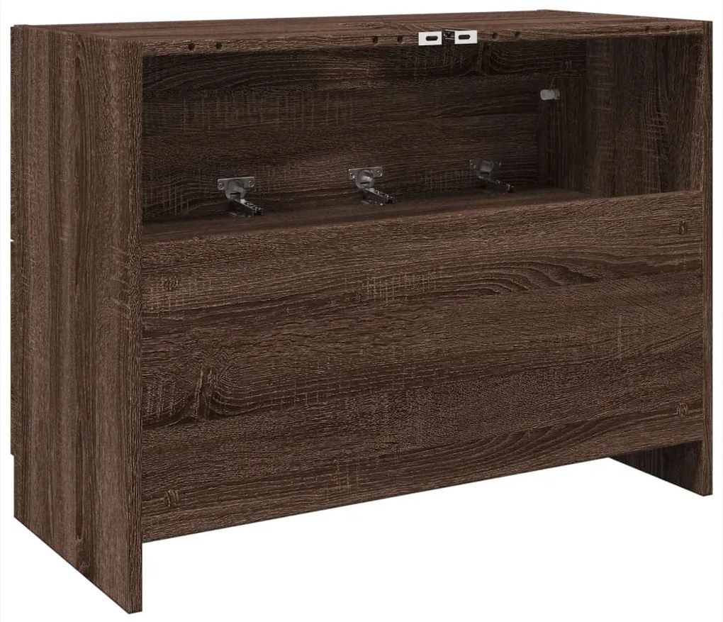 vidaXL Ντουλάπι Νιπτήρα Καφέ Δρυς 78x37x59 εκ. Επεξεργασμένο Ξύλο