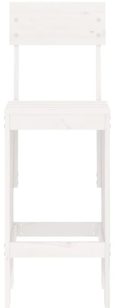 vidaXL Σκαμπό Μπαρ 2 τεμ. Λευκά 40 x 48,5 x 115,5εκ. Μασίφ Ξύλο Πεύκου