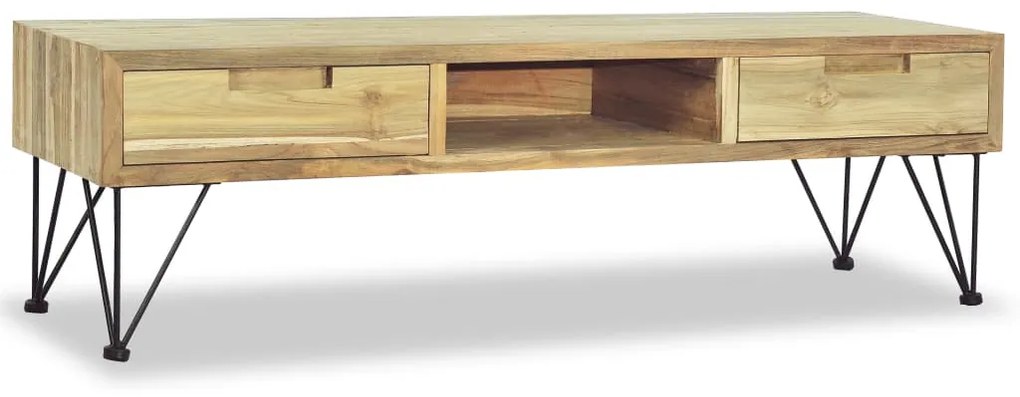 vidaXL Έπιπλο Τηλεόρασης 120 x 35 x 35 εκ. από Μασίφ Ξύλο Teak
