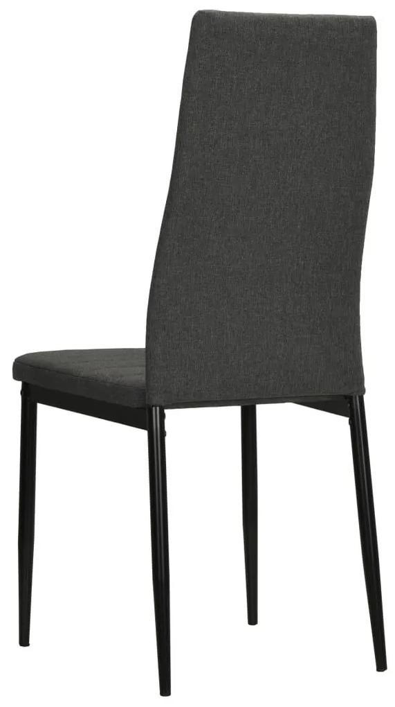 Καρέκλες Τραπεζαρίας 2 τεμ. Σκούρο Γκρι Υφασμάτινες - Γκρι