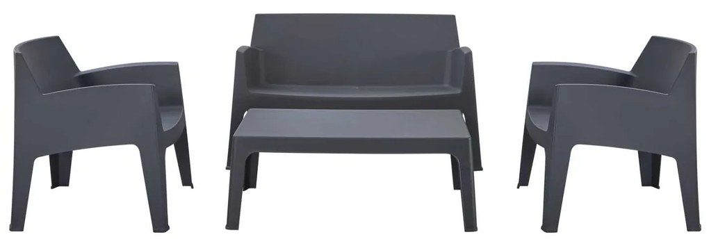 ΣΕΤ ΣΑΛΟΝΙ ΕΞ.ΧΩΡΟΥ 4ΤΜΧ SLEEK HM21268.10 ΓΚΡΙ ΠΟΛΥΠΡΟΠΥΛΕΝΙΟ