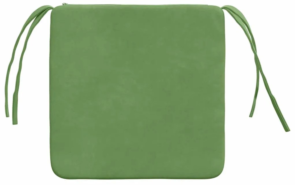 vidaXL Μαξιλάρια καθισμάτων 4 pcs Ανοιχτό Πράσινο 40 x 40 x 3 cm