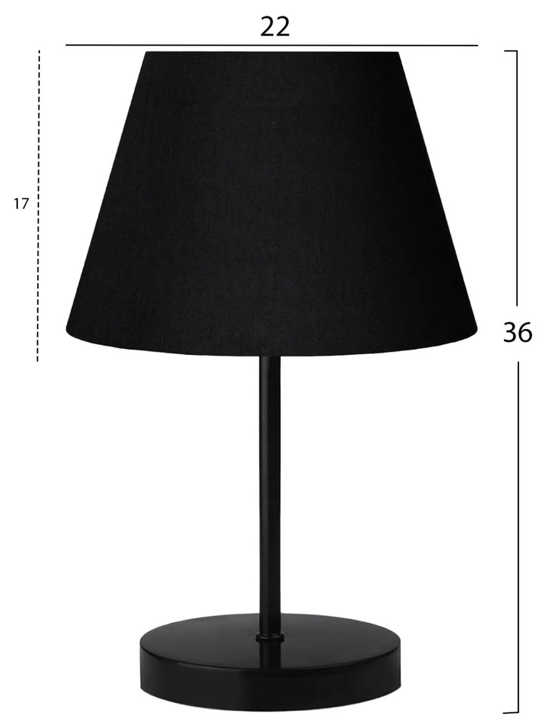 Επιτραπέζιο Φωτιστικό C7602.02 Μαύρο Φ22x36εκ. 22x22x36 εκ.