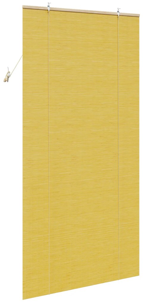 vidaXL Ρολά και Σκίες Παραθύρων Κίτρινο 100 x 220 cm Μπαμπού