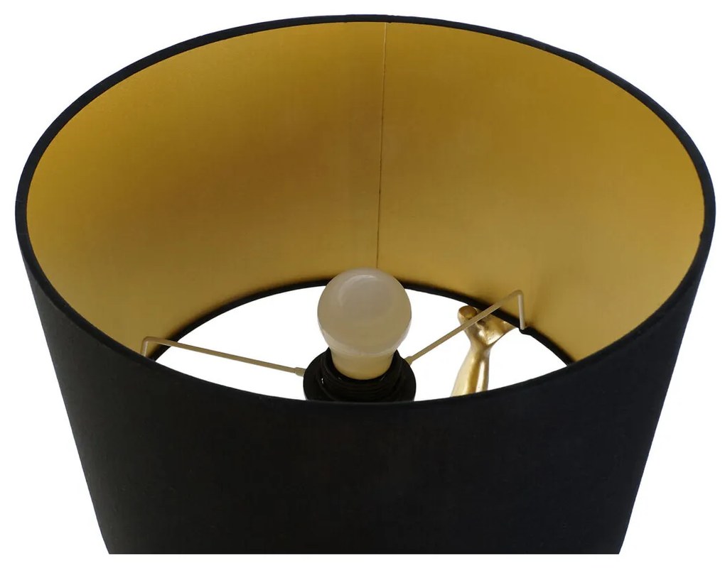 Επιτραπέζιο Φωτιστικό Home ESPRIT Μαύρο Χρυσό Ρητίνη 50 W 220 V 31 x 28 x 50 cm (x2)