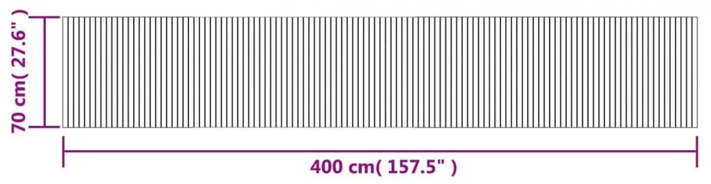 Χαλί Ορθογώνιο Γκρι 70 x 400 εκ. Μπαμπού - Γκρι