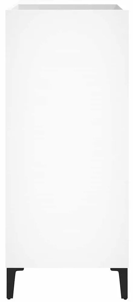 vidaXL Δισκοθήκη Λευκή 84,5 x 38 x 89 εκ. από Επεξεργασμένο Ξύλο