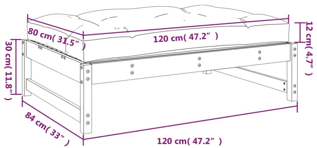 ΥΠΟΠΟΔΙΟ ΚΗΠΟΥ 120 X 80 ΕΚ. ΑΠΟ ΜΑΣΙΦ ΞΥΛΟ ΠΕΥΚΟΥ 825737