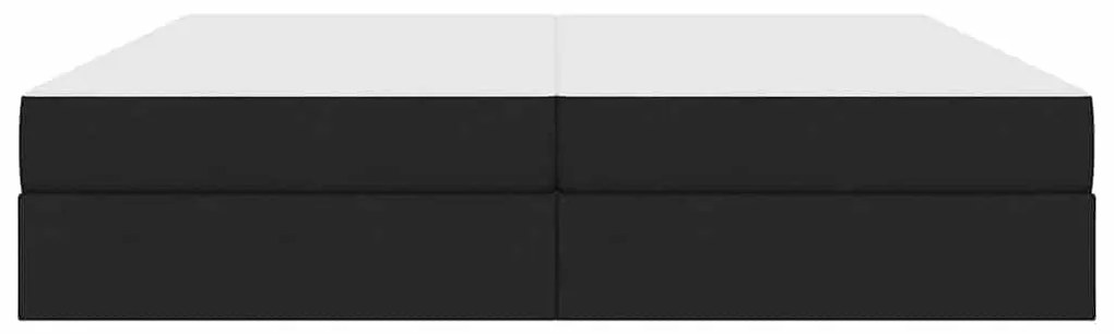 vidaXL Κρεβάτι με αποθηκευτικό χώρο και στρώμα Μαύρο 200 x 200 cm