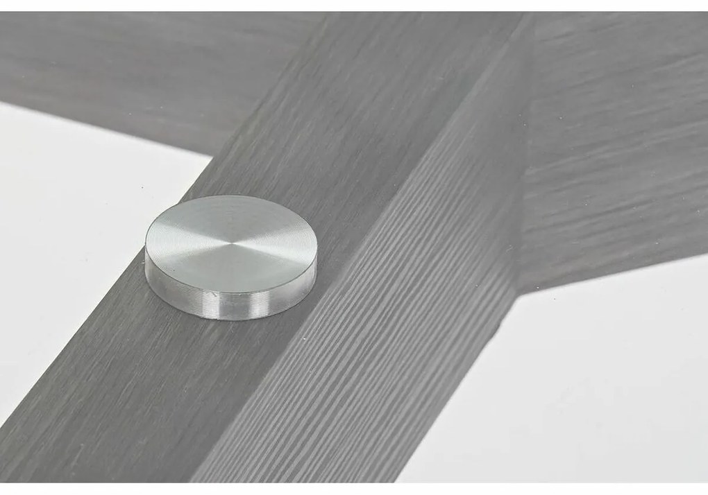 Τραπεζαρία DKD Home Decor Κρυστάλλινο Γκρι Διαφανές Ξύλο MDF (160 x 90 x 75 cm)