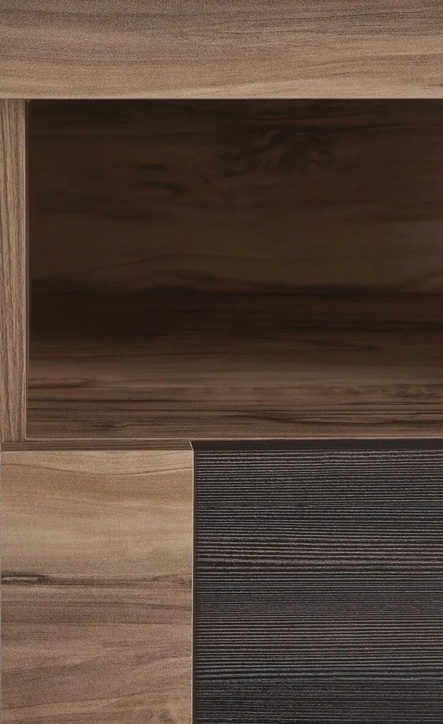 Ντουλάπι Austin AD107, Σκούρα δρυς, Καρυδί, 92x182cm, Ο αριθμός των θυρών: 439cm, Πλαστικοποιημένη μοριοσανίδα | Epipla1.gr