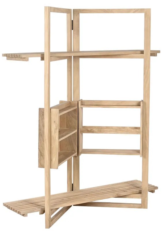 Ράφια Home ESPRIT Φυσικό Ξύλο από Μάνγκο Ξύλο MDF 130 x 35 x 160 cm