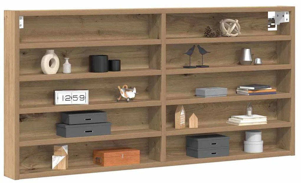 vidaXL Βιτρίνα με ράφι Επιτοίχιο Άλλο artisan δρυς 100 x 8.5 x 50 cm