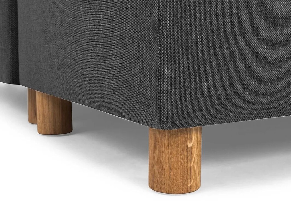 Γωνιακός Καναπές Scandinavian Choice C152, Δρυς, Ανθρακί, 284x284x80cm, Πόδια: Ξύλο | Epipla1.gr